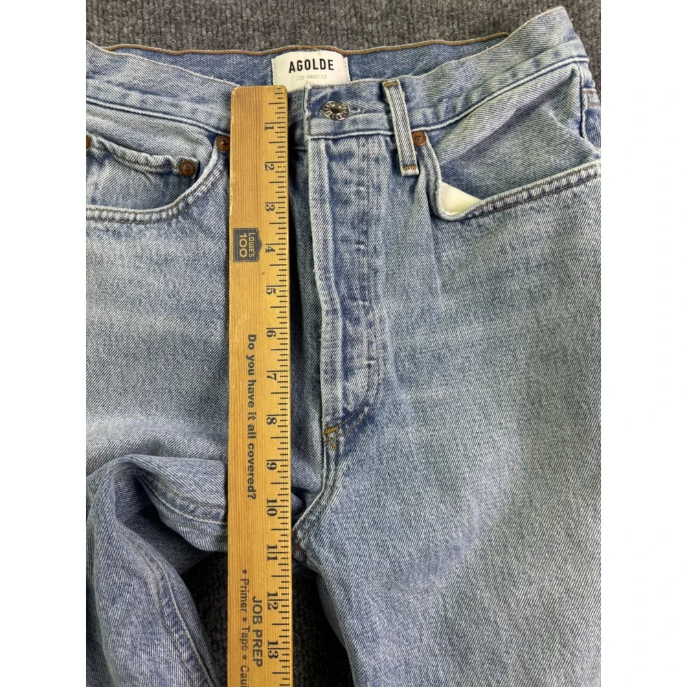 AGOLDE Straight Leg Jeans Womens 27 Light Wash High Rise Button Fly‎ Denim